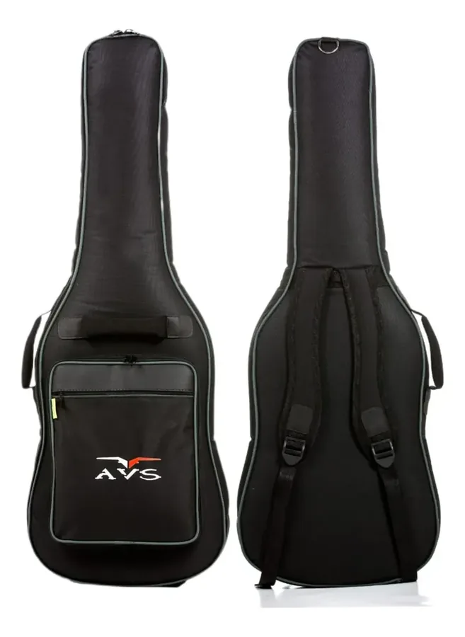 Bag AVS Extra Luxo preta com bolso frontal e logo para guitarra — foto 1 de 3