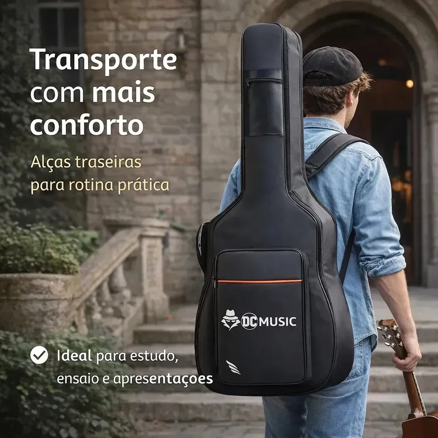 Capa Don Caprini DC Music acolchoada para violão — foto 3 de 3
