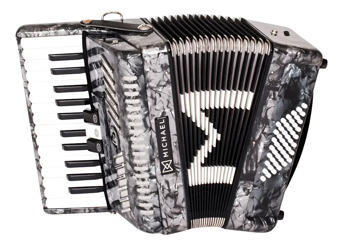 Acordeon Michael ACM4803N de 48 baixos preto perolado — foto 1 de 4