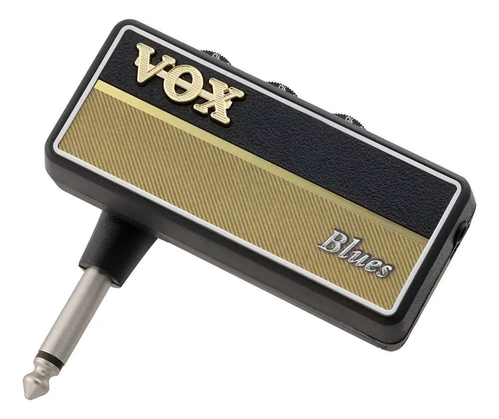 Amplificador de fone Vox amPlug 2 Blues preto com painel dourado — foto 1 de 3