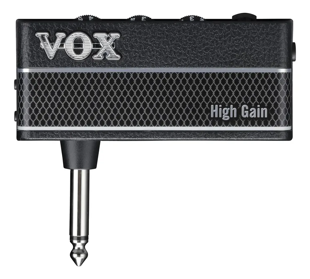 Amplificador de fone Vox amPlug 3 High Gain preto com grade xadrez — foto 1 de 4