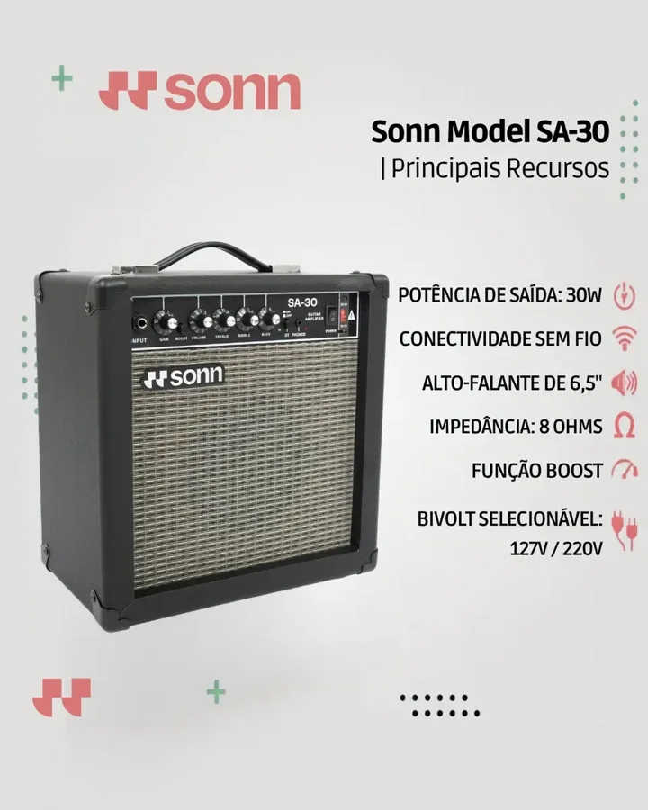 Caixa amplificada Sonn SA-30BT — foto 2 de 4