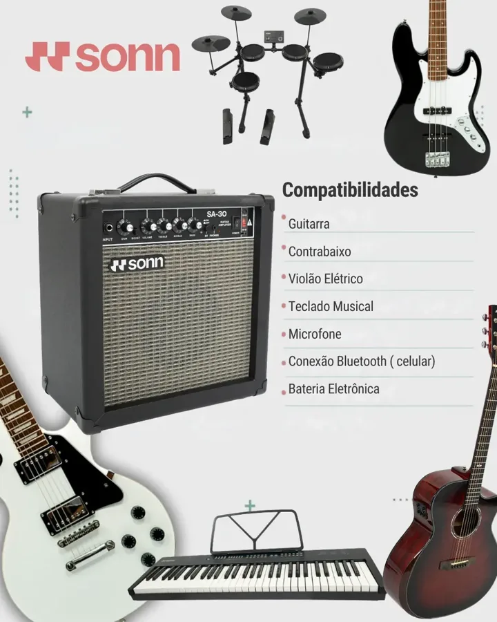 Caixa amplificada Sonn SA-30BT — foto 4 de 4