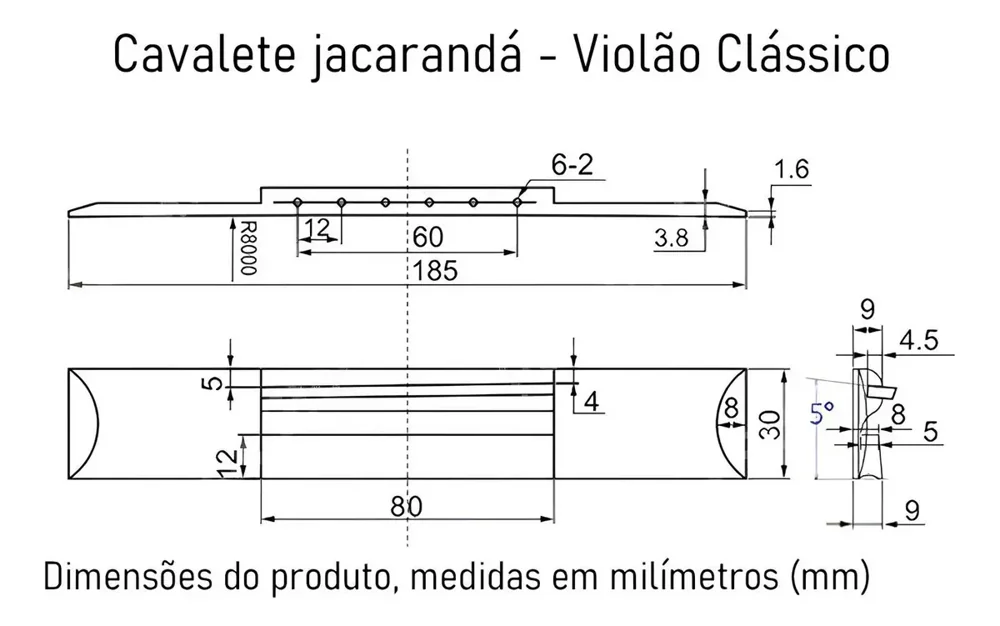 Cavalete Playsom jacarandá indiano para violão clássico — foto 4 de 4