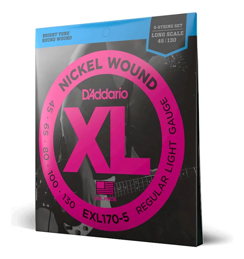 Encordoamento D'Addario EXL170-5 para baixo de 5 cordas — foto 1 de 4