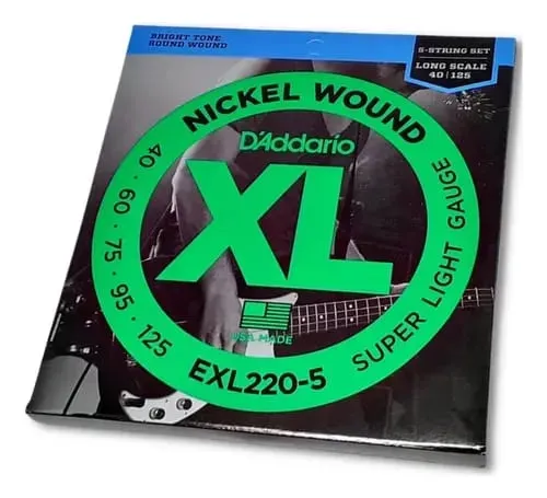 Encordoamento D'Addario EXL220-5 para baixo de 5 cordas — foto 3 de 4