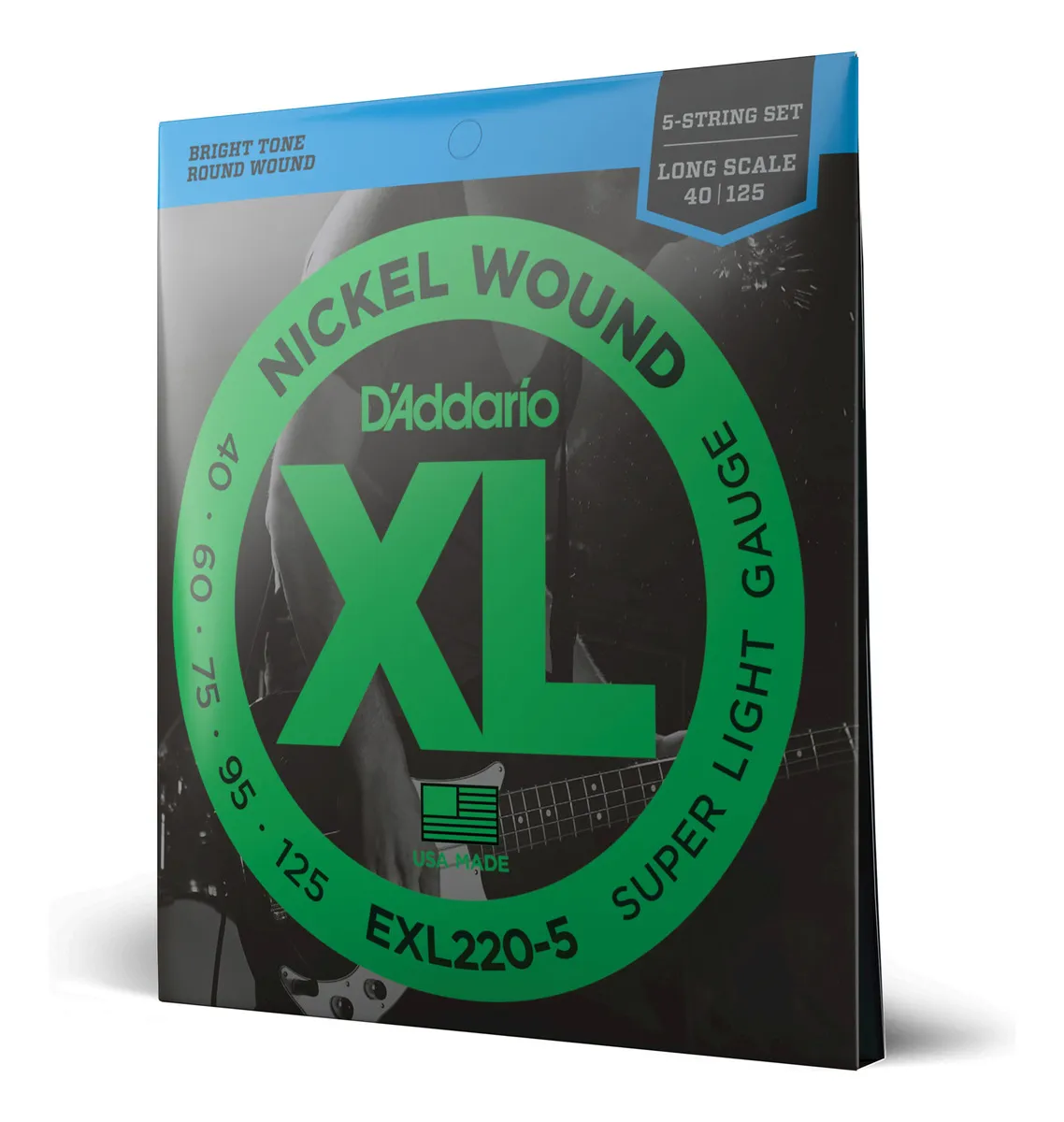 Encordoamento D'Addario EXL220-5 para baixo de 5 cordas — foto 1 de 4