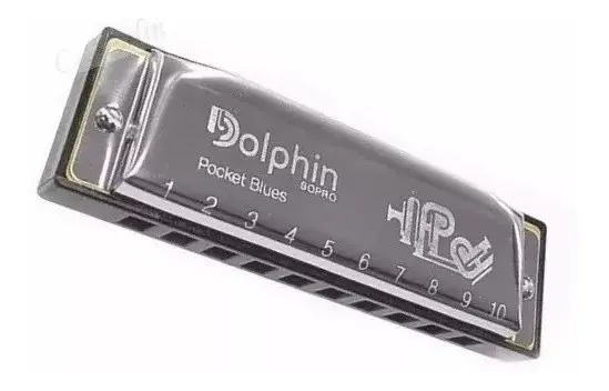 Gaita de boca Dolphin Pocket Blues em Dó com estojo — foto 2 de 4