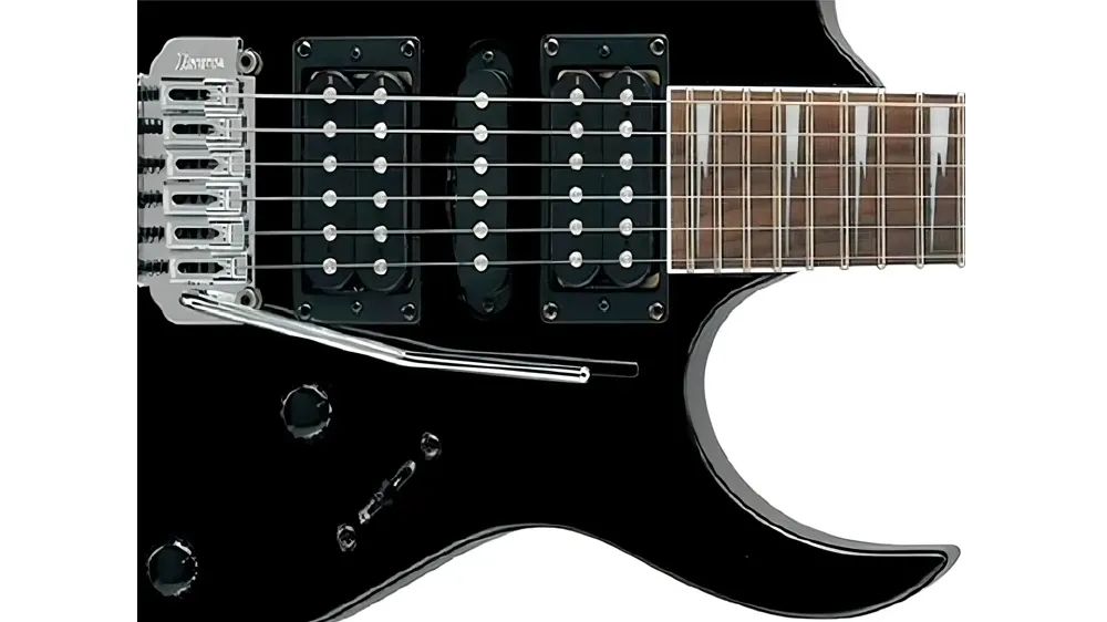 ponte com tremolo T102 e captadores Infinity HSH da Ibanez GRG170DX