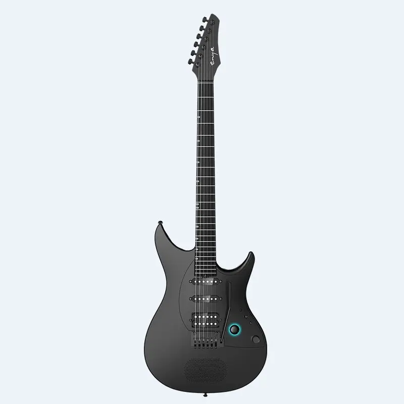 Guitarra smart Seizi Inspire Black Super Strat em fibra de carbono — foto 1 de 6