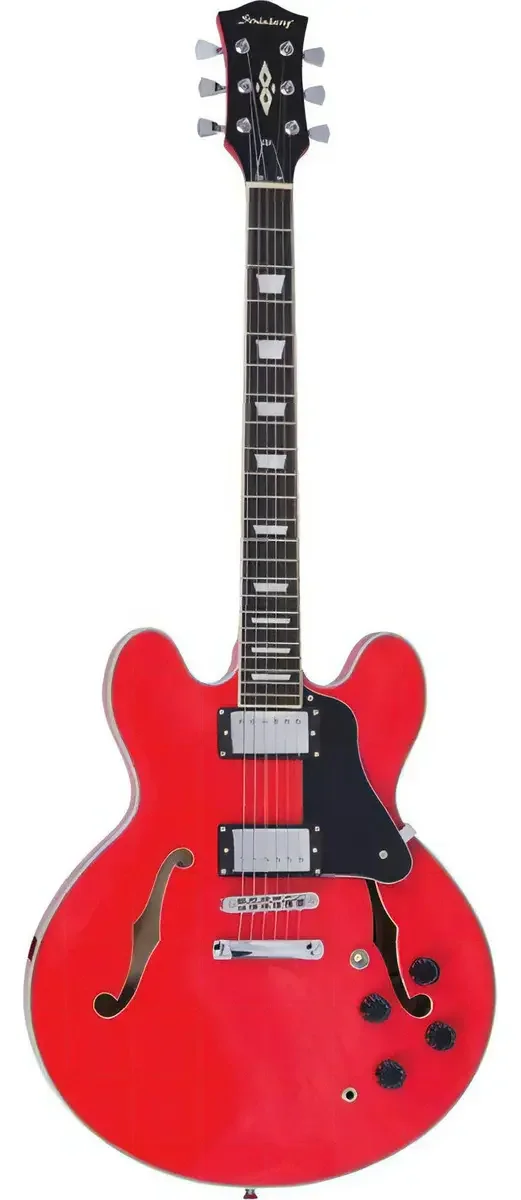 Guitarra semi-acústica Strinberg SHS300 vermelha double cutaway — foto 2 de 4
