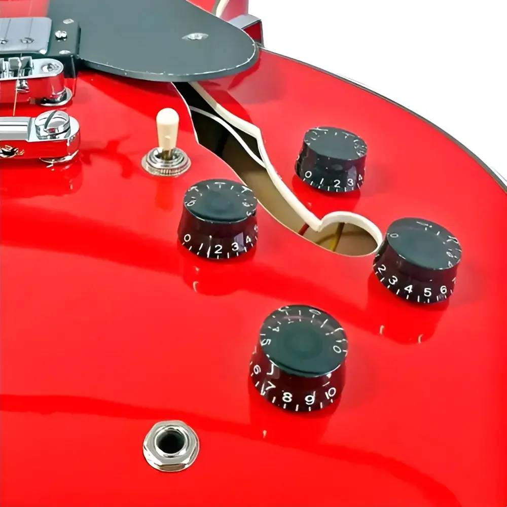 Guitarra semi-acústica Strinberg SHS300 vermelha double cutaway — foto 4 de 4