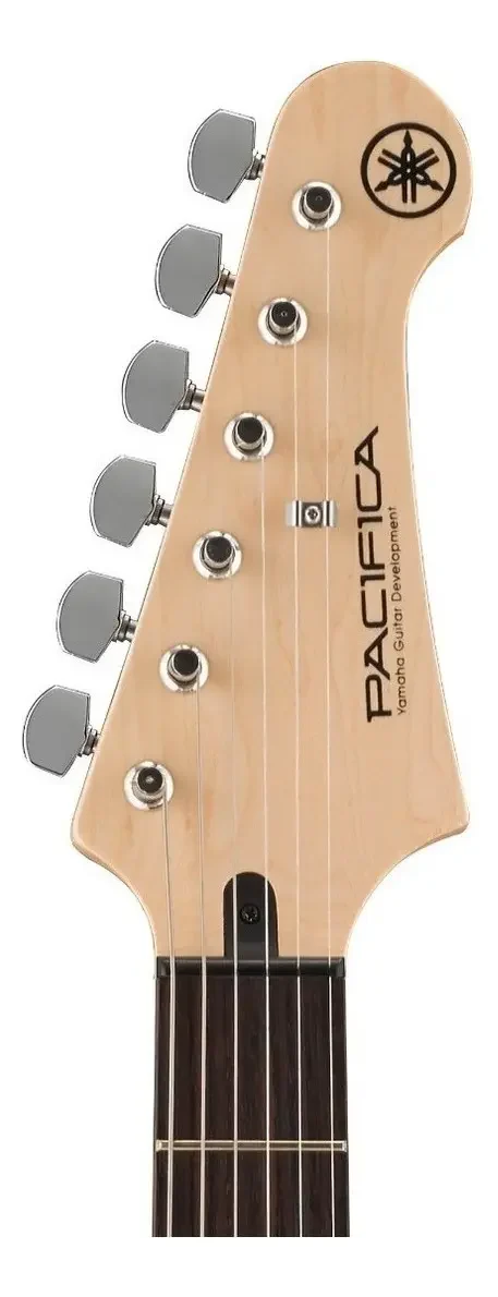 Guitarra Yamaha Pacifica PAC012 preta com escudo branco — foto 4 de 4