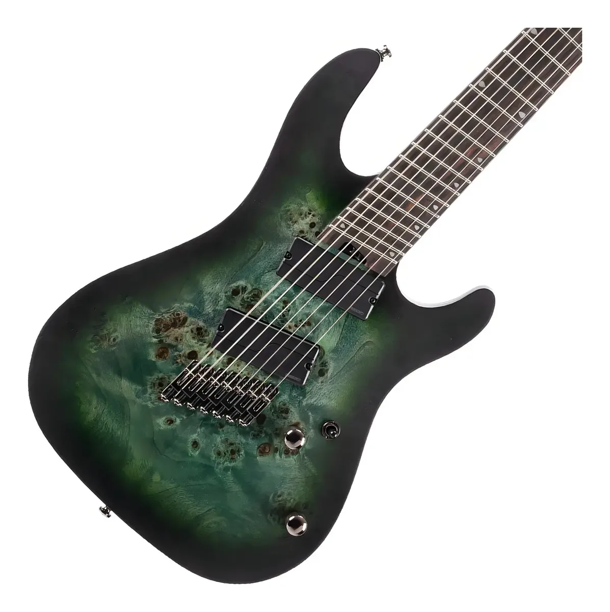 Cort KX507 green burst, guitarra de 7 cordas multi-escala com captadores Fishman Fluence — foto 2 de 4