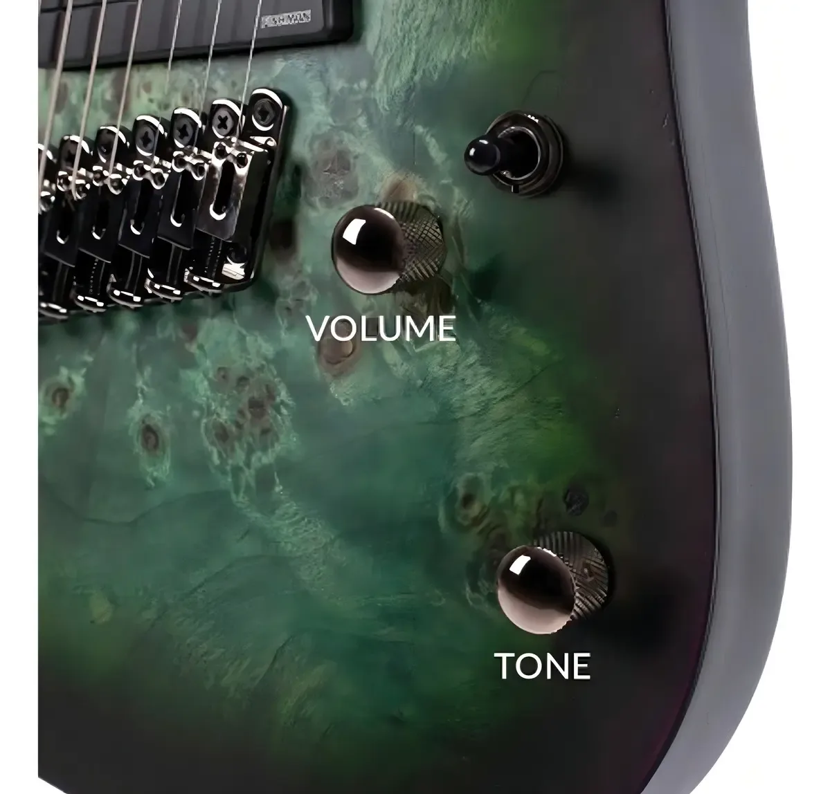 Cort KX507 green burst, guitarra de 7 cordas multi-escala com captadores Fishman Fluence — foto 4 de 4