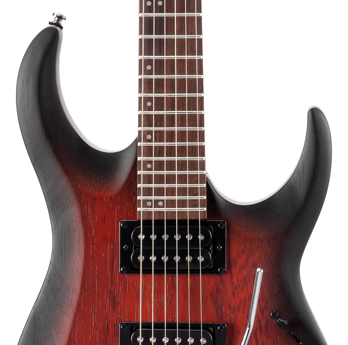 Cort X100 — detalhe do headstock e captador do braço — foto 4 de 5