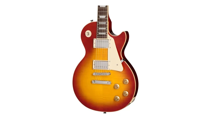 Epiphone Les Paul Standard 50s, ângulo do corpo mostrando captadores e tampo flame maple — foto 2 de 4