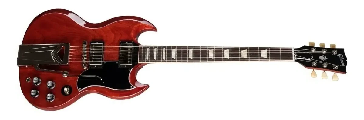 Guitarra SG Gibson Standard '61 em vintage cherry com alavanca Sideways Vibrola