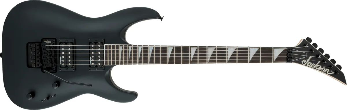 Jackson JS32 Dinky Arch Top, satin black, com ponte Floyd Rose