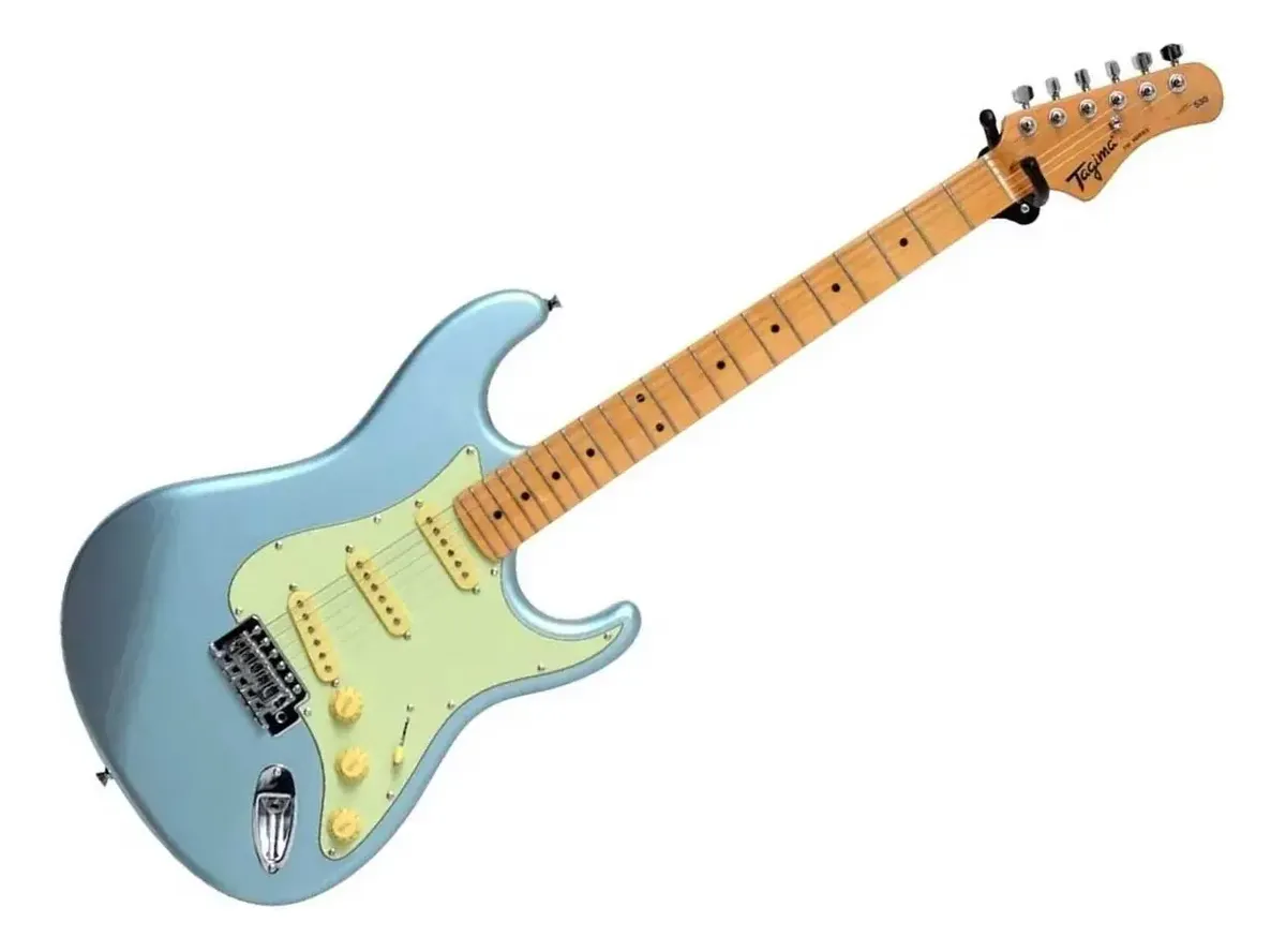 Kit Tagima TG-530 completo: guitarra sonic blue, amplificador Sheldon GT1200, capa, correia, cabo, palhetas e alavanca — foto 2 de 5