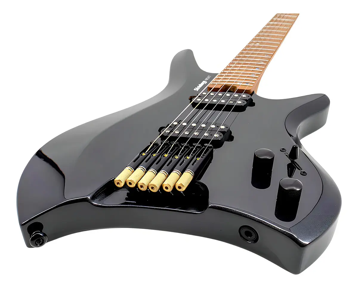 Strinberg SHN6 Next, close na ponte headless com os afinadores dourados individuais — foto 4 de 5
