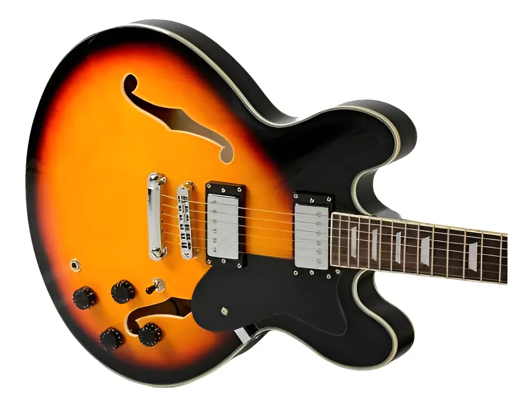Strinberg SHS-300, ângulo mostrando ponte Tune-O-Matic, tailpiece e knobs — foto 5 de 5
