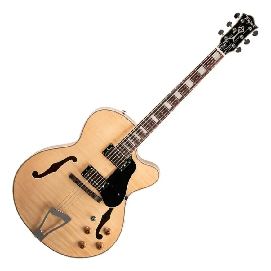 Tagima Jazz-1900, vista em ângulo mostrando corpo archtop e f-holes — foto 2 de 4