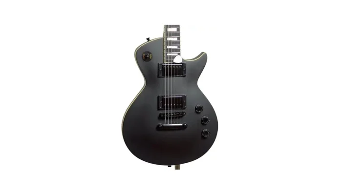 Tagima Les Paul Almach guitarra elétrica preto fosco, detalhe do corpo e captadores — foto 2 de 4