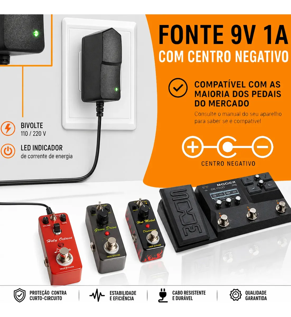 Fonte Yonks 9V 1A — foto 3 de 4