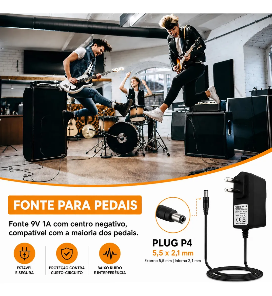 Fonte Yonks 9V 1A — foto 2 de 4