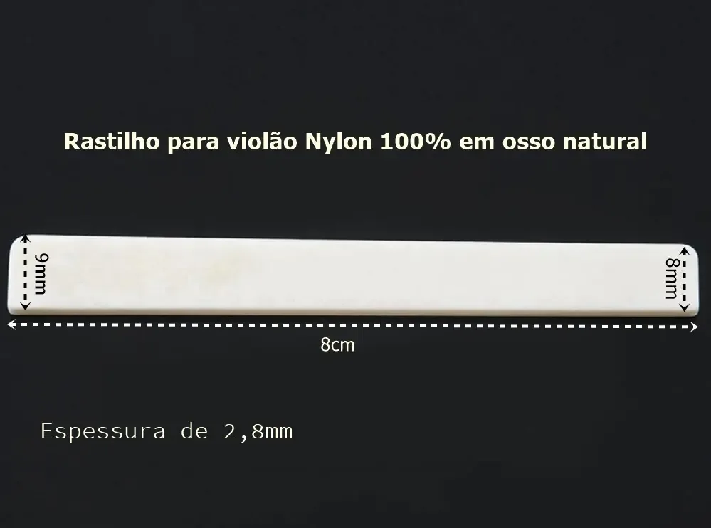 Rastilho de osso natural para violão de nylon — foto 3 de 3