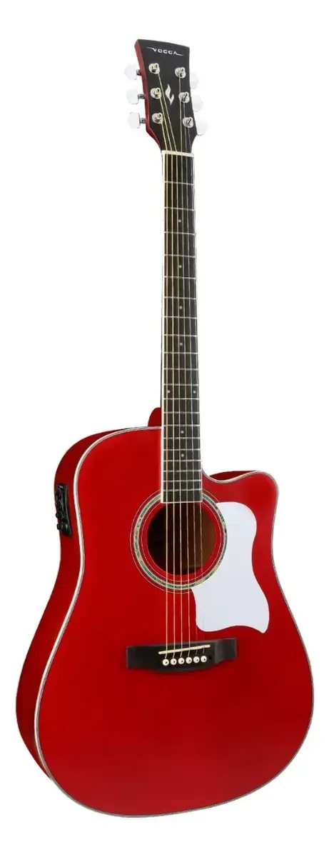 Violão eletroacústico Vogga Audience VCS260 folk de aço vermelho — foto 3 de 3