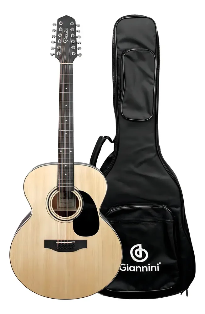 Violão Giannini Performance Deluxe J12 DLX jumbo com bag — foto 1 de 4