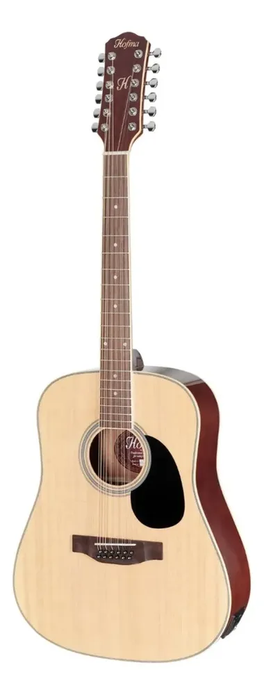Violão Hofma HE215E12 dreadnought natural de 12 cordas — foto 1 de 3